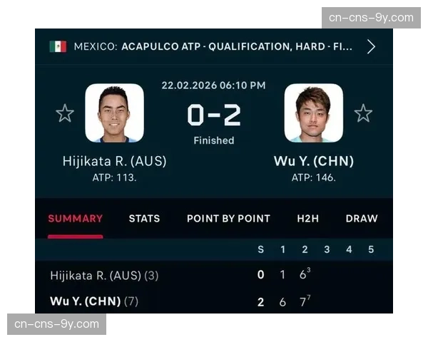 吴易昺阿卡普尔科站资格赛决胜轮击败土方凛辉,成功闯进正赛 吴易昺阿卡普尔科站资格赛决胜轮击败土方凛辉,成功闯进正赛